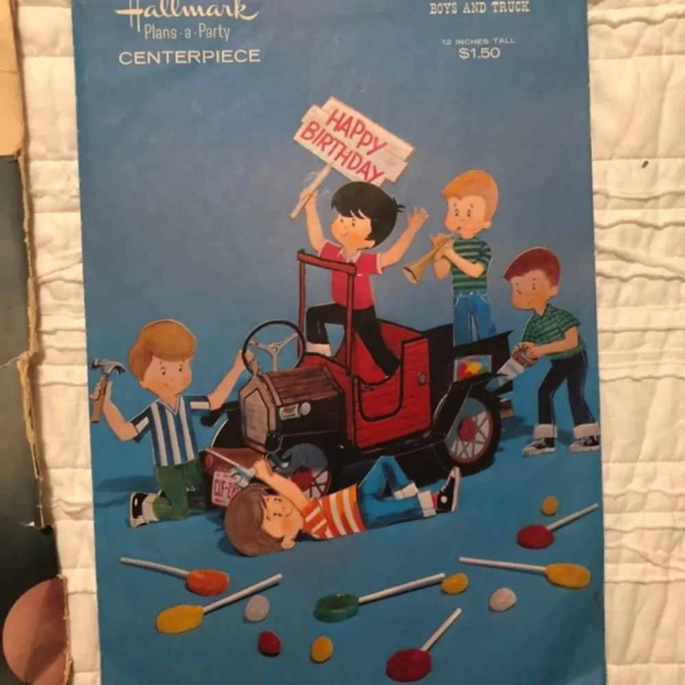 Vintage Hallmark Plans-A-Party Decorations Birthday Centerpieces